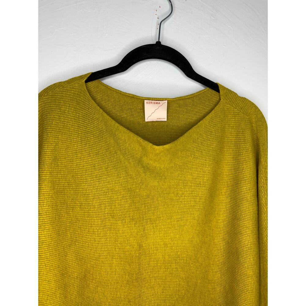 Kerisma Ryu Thin Sweater Women's Size M/L Medium Large Chartreuse Flowy Top - Picture 3 of 7